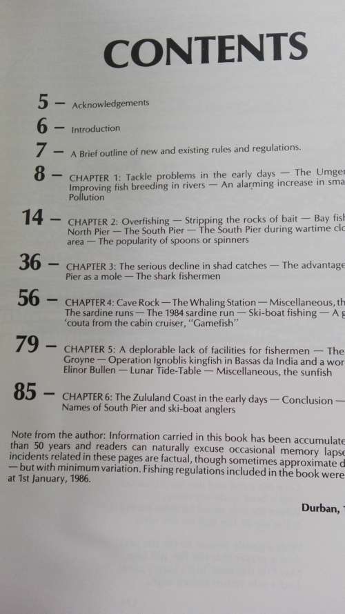 A FISHERMAN'S TALE by JOE MARA Fifty Years of Angling along the Natal Coast ( Book )