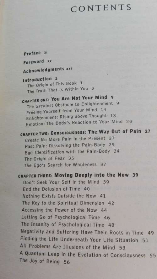 The Power of Now ;  A Guide to Spiritual Enlightenment ECKHART TOLLE