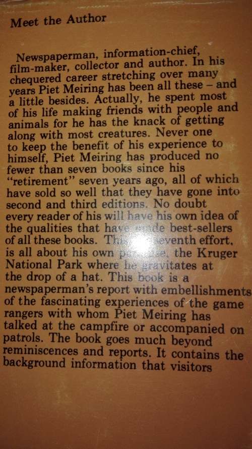 KRUGER PARK SAGA PIET MEIRING