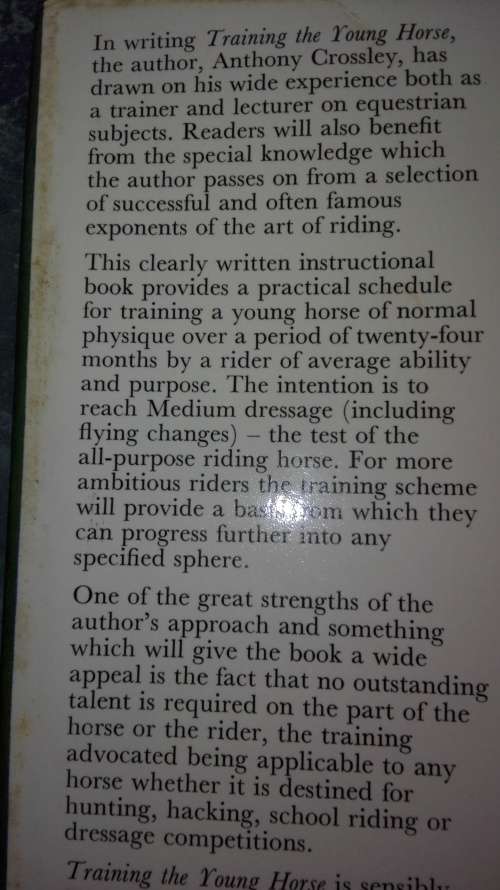 2 Books ; Training the Young Horse  plus Basic Training of a Young Horse