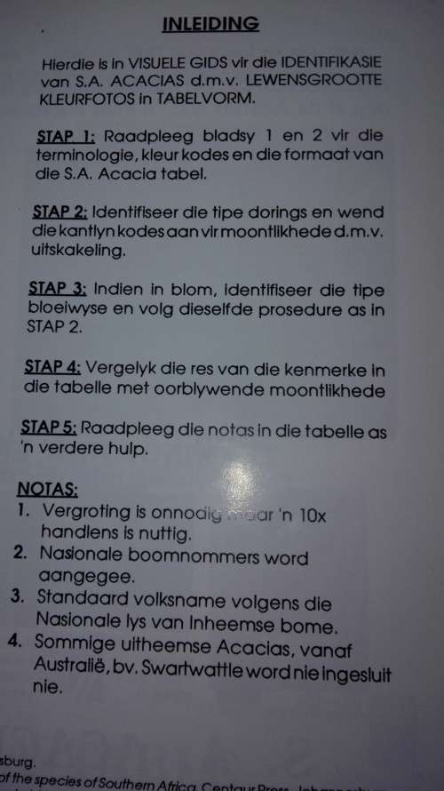 3 X Marthius Steyn Tree Identification Guide  ;  Acacias ; S A Ficus ; S A Com, plus 1 Item For YVES
