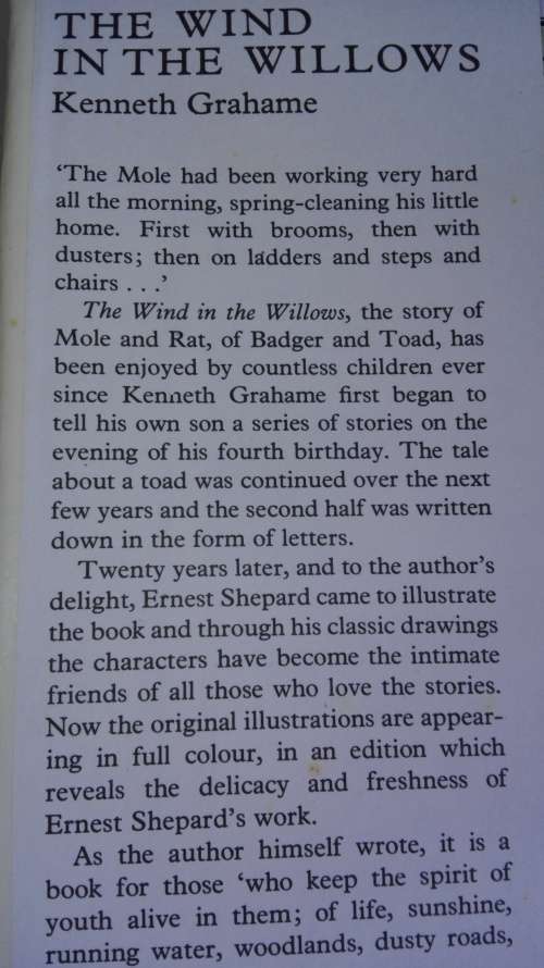 2 Books ; THE WIND IN THE WILLOWS Kenneth Grahame plus THE WILLOWS IN WINTER WILLIAM HORWOOD