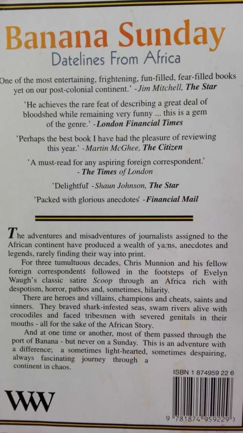 BANANA SUNDAY Datelines from Africa CHRISTOPHER MUNNION