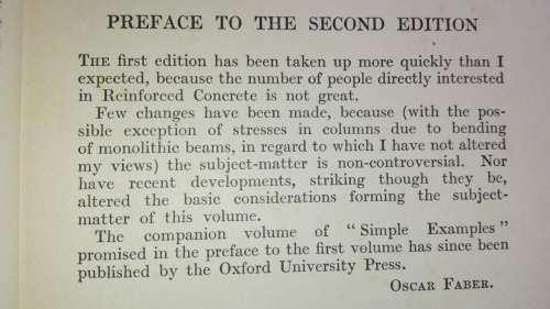 REINFORCED CONCRETE SIMPLY EXPLAINED OSCAR FABER 1938