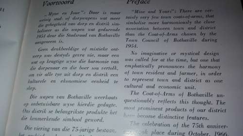 BOTHAVILLE 1891 - 1966 Vyf en seventig jare van vooruitgang Een Hoofstuk ; die Bothaville Kommando