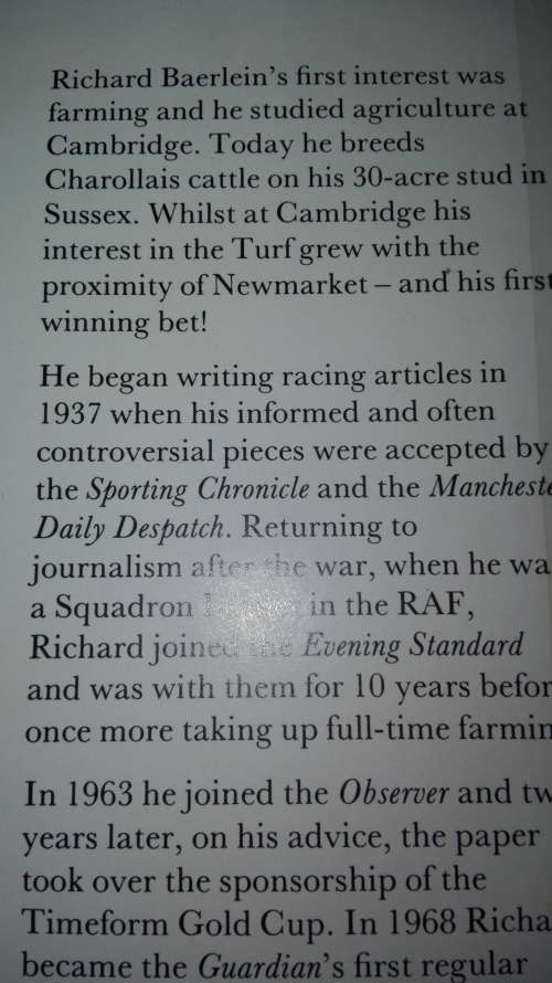 SHERGAR and the AGA KHAN'S THOUROUGHBRED EMPIRE RICHARD BAERLIEIN