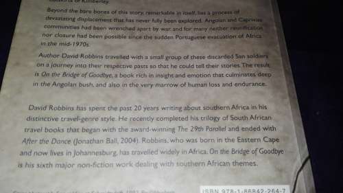 ON THE BRIDGE OF GOODBYE The Story of South Afica's discarded San Soldiers  DAVID ROBINS