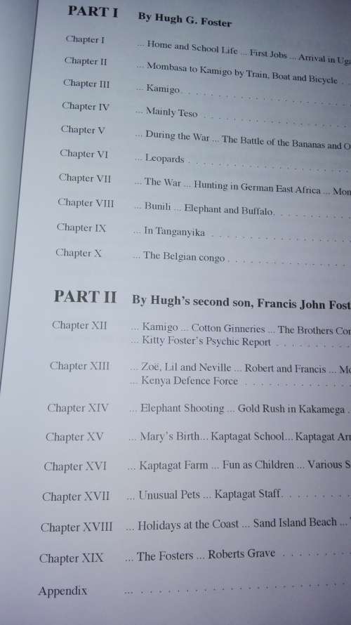 UGANDA ADVENTURES The Foster Brothers' Adventures in Uganda and how they Fared Later in Kenya