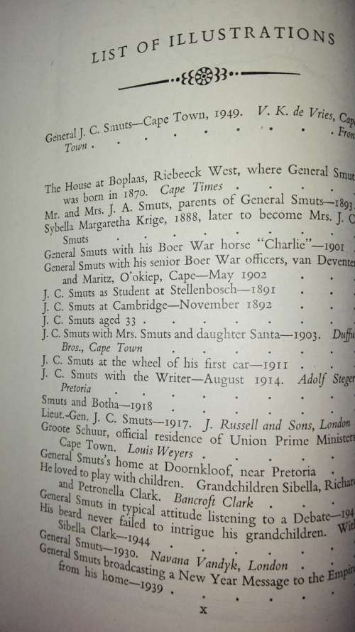 JAN CHRISTIAN SMUTS BY HIS SON J C SMUTS