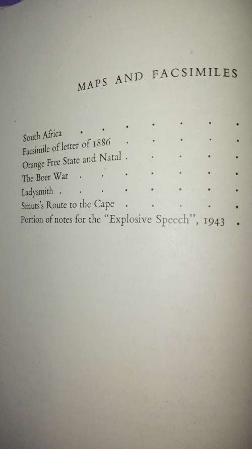 JAN CHRISTIAN SMUTS BY HIS SON J C SMUTS