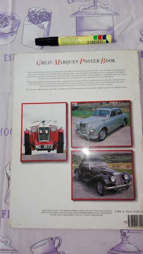 GREAT MARQUES POSTER BOOK M G Chris Harvey ( Please see the  Condition  Information  )