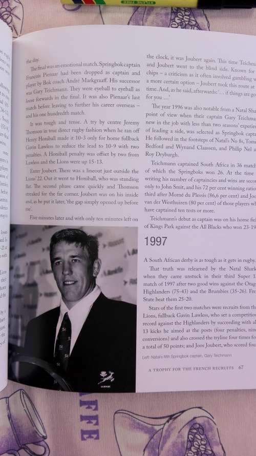 The Black & White Story, 125 year History of Natal Rugby Union by Wim Van Der Berg (The Sharks