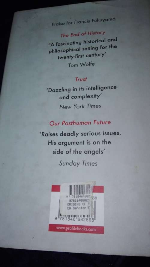 THE ORIGINS OF POLITICAL ORDER FRANCIS FUKUYAMA From Prehuman Times to the French Revolution