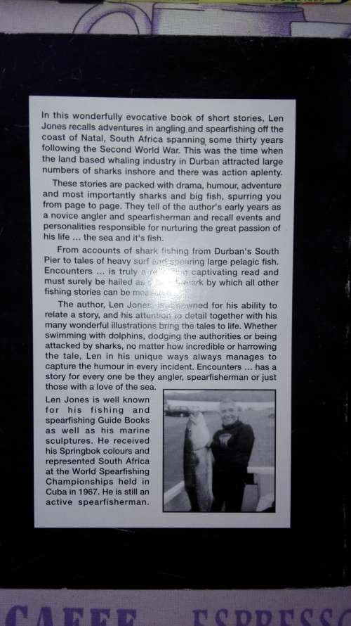 ENCOUNTERS WITH SHARKS DOLPHINS amd FISH written and illustrated by LEN JONES (fishing )
