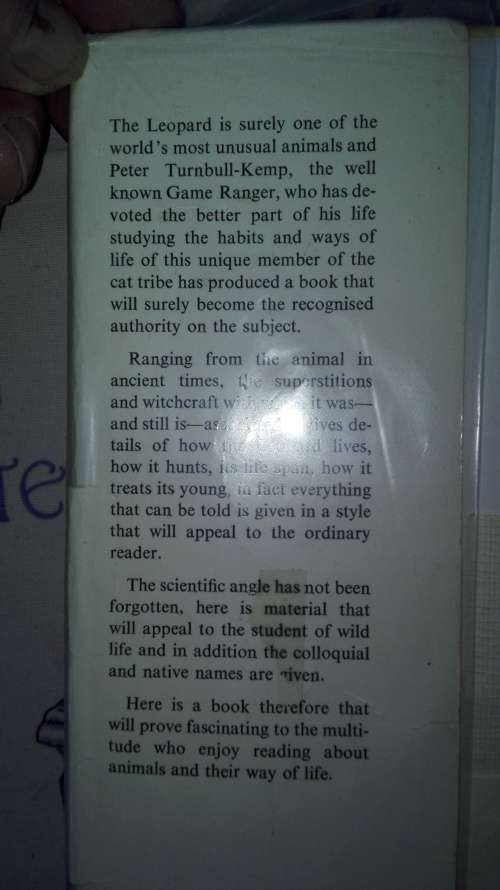 THE LEOPARD PETER TURNBULL- KEMP (NB ; An Ex Library Book )