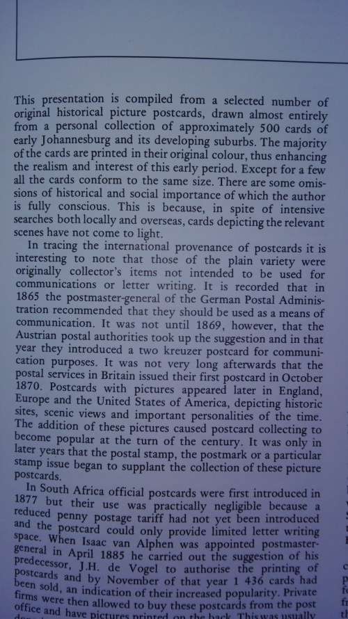 A JOHANNESBURG ALBUM Historical Postcards OSCAR I NORWICH  SIGNED