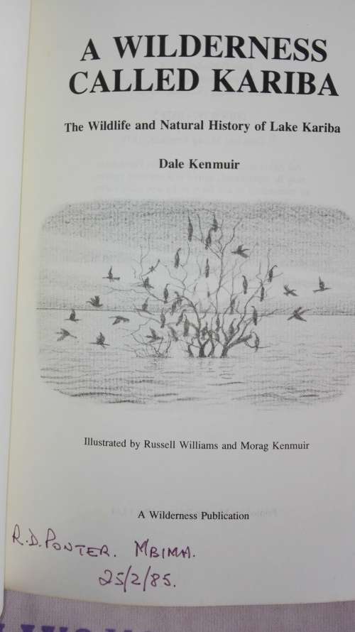 2 Books FISHES OF KARIBA PLUS A WILDERNESS CALLED KARIBA  both by DALE KENMUIR