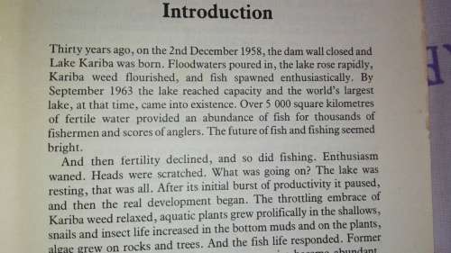 2 Books FISHES OF KARIBA PLUS A WILDERNESS CALLED KARIBA  both by DALE KENMUIR