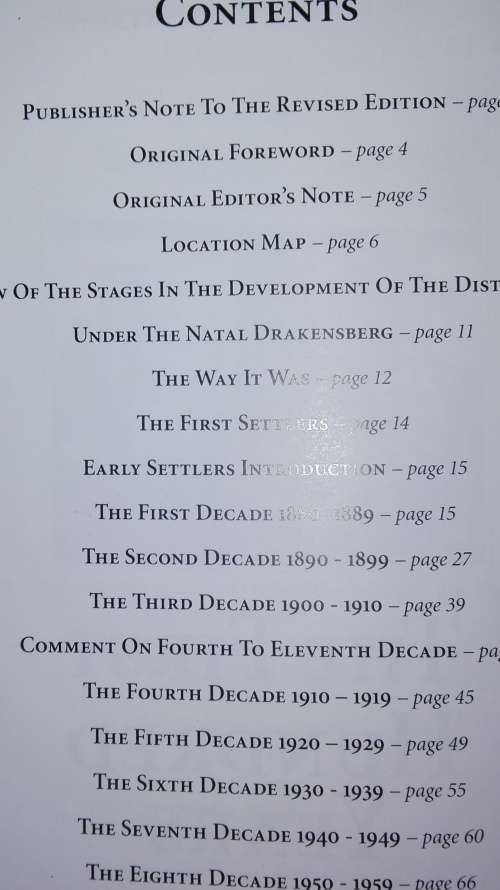 THE FIRST HUNDRED YEARS of the Underberg Himeville District 1887 - 1987 Revised Ed. 2007
