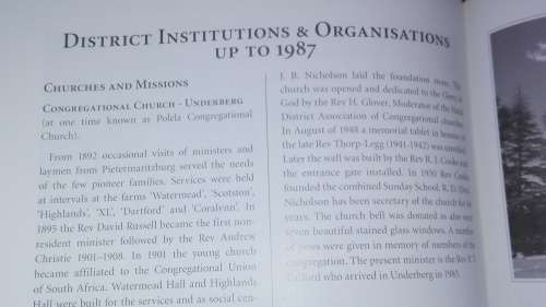 THE FIRST HUNDRED YEARS of the Underberg Himeville District 1887 - 1987 Revised Ed. 2007
