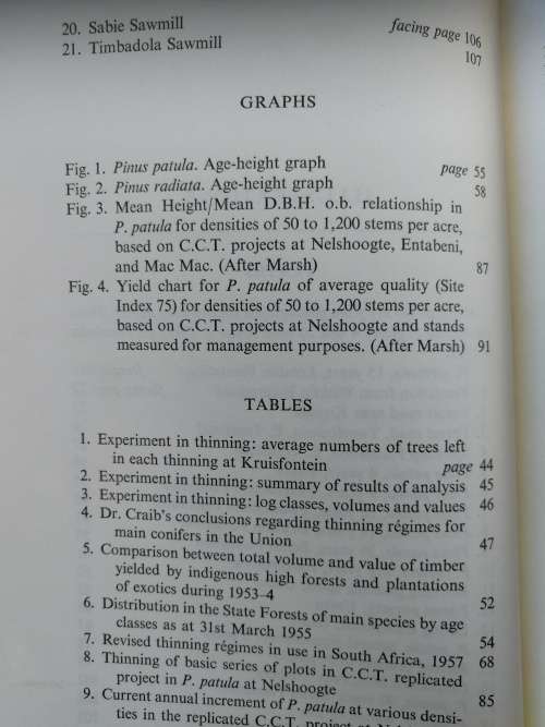 CONIFERS SOUTH AFRICAN METHODS OF CULTIVATION by W E HILEY ( Timber Forestry Farming  )