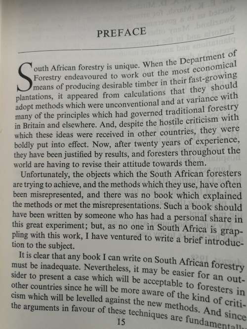 CONIFERS SOUTH AFRICAN METHODS OF CULTIVATION by W E HILEY ( Timber Forestry Farming  )