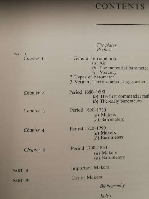 ENGLISH BAROMETERS 1680 - 1860 Nicholas Goodison  A History of Domestic Barometers and their Makers