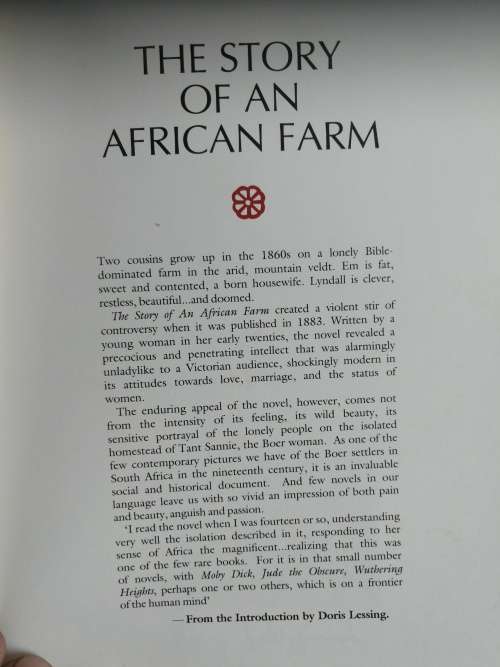 THE STORY OF AN AFRICAN FARM OLIVE SCHREINER with Introduction by DORIS LESSING Illustrated