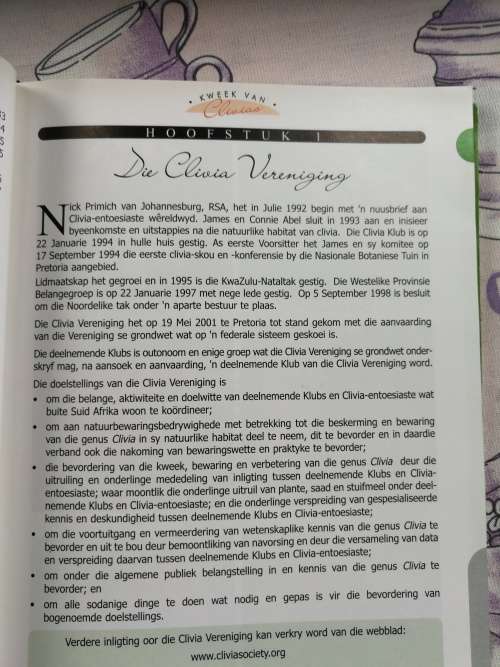 KWEEK VAN CLIVIAS deur Lena van der Merwe Hannes Robbertse Bossie de Kock