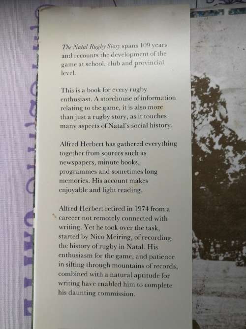 THE NATAL RUGBY STORY ALFRED HERBERT  Edited by REG SWEET