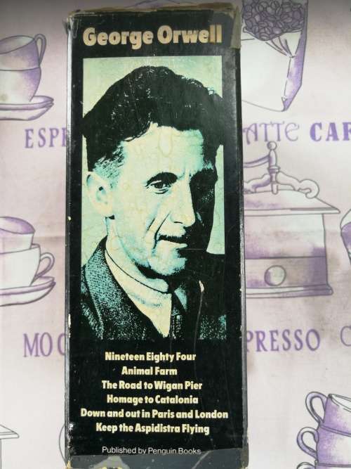 GEORGE ORWELL BOXED SET  of SIX SOFTCOVER BOOKS  including NINETEEN EIGHTY FOUR