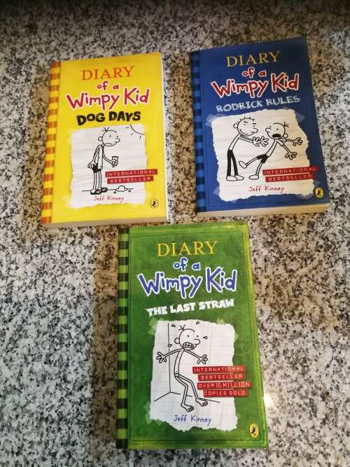 Bundle of 3 DIARY OF A WIMPY KID Books JEFF KINNEY