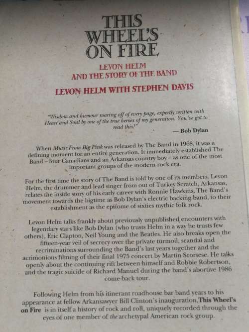 LEVON HELM with STEPHEN DAVI THIS WHEEL`S ON FIRE LEVON HELM and the STORY of the BAND ( music )