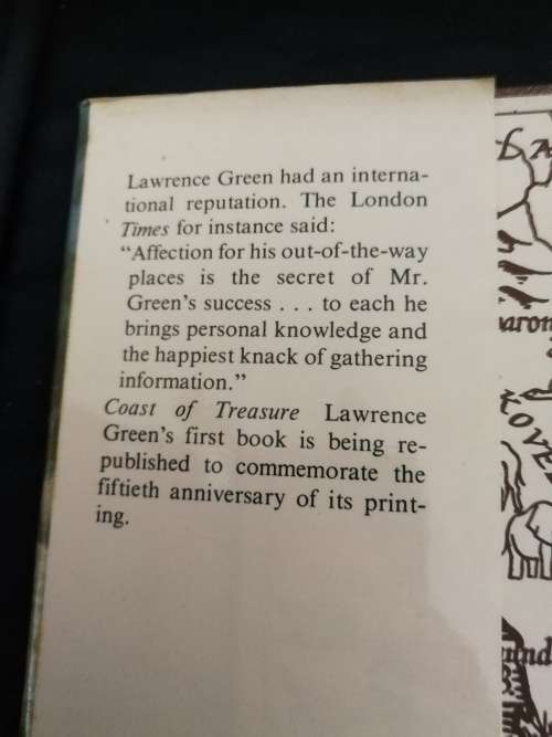 THE COAST OF TREASURE LAWRENCE G GREEN  Reprint 1983
