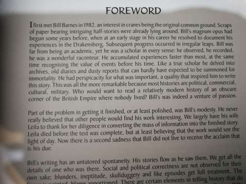 GIANT`S CASTLE A PERSONAL HISTORY BILL BARNES ( The Drakensberg Mountains )