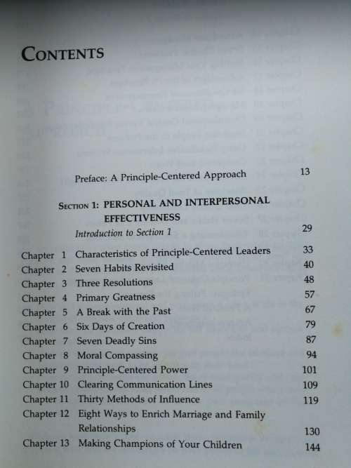 PRINCIPLE CENTERED LEADERSHIP STEPHEN R COVEY A Philosophy for Life and Success in Business