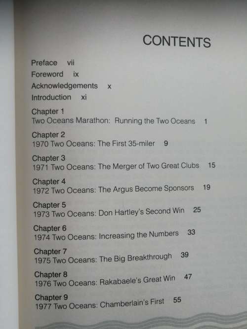 TWO OCEANS MARATHON by JOHN CAMERON-DOW  with Fwd. by Bruce Fordyce