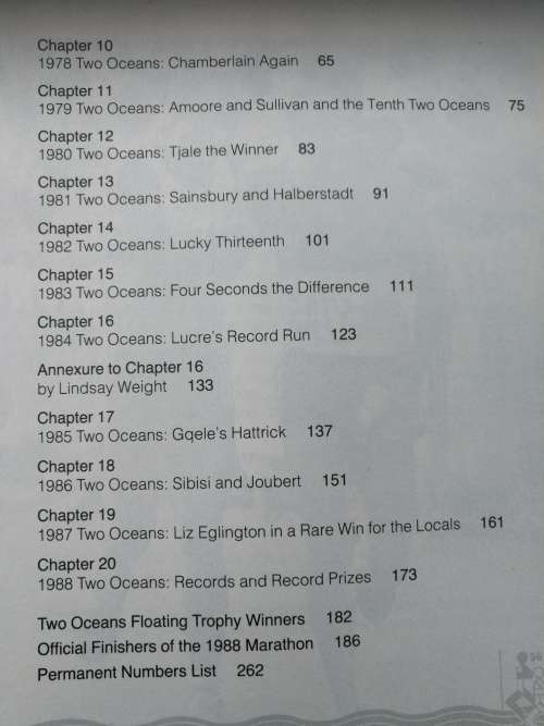 TWO OCEANS MARATHON by JOHN CAMERON-DOW  with Fwd. by Bruce Fordyce