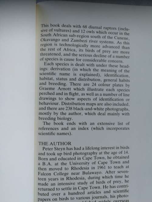 BIRDS OF PREY of SOUTHERN AFRICA Their Identification & Life Histories PETER STEYN SIGNED ( Eagles )