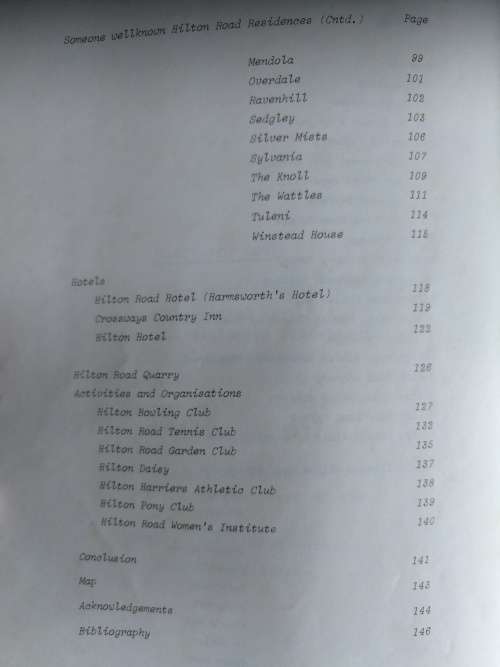 THE STORY OF HILTON ROAD VILLAGE J HOEPFI C LAKE M LAKE  ( Kwa Zulu Natal Midlands )