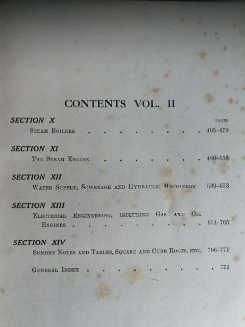 THE ENGINEERS HANDBOOK comprising Facts and Formulae Principles and Practice Prof HENRY ADAMS Vol 11
