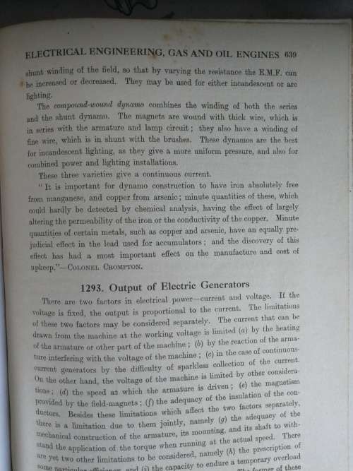 THE ENGINEERS HANDBOOK comprising Facts and Formulae Principles and Practice Prof HENRY ADAMS Vol 11