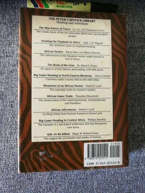 AFRICAN GAME TRAILS THEODORE ROOSEVELT Peter Capstick Series Editor ( Hunting )