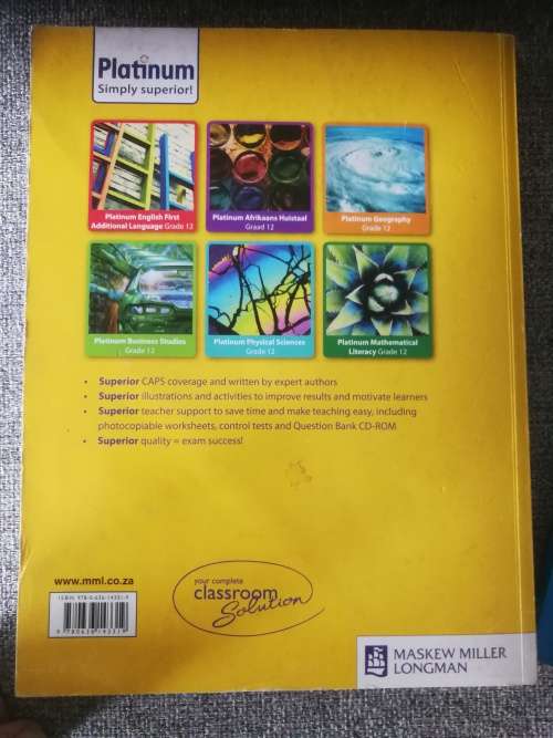 PLATINUM MATHEMATICS LEARNER`S BOOK 12 M Bradley , J Cambell , S McPetrie ( CAPS )