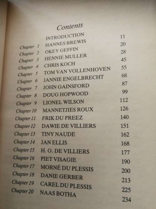 20 GREAT SPRINGBOKS CHRIS GREYVENSTEIN