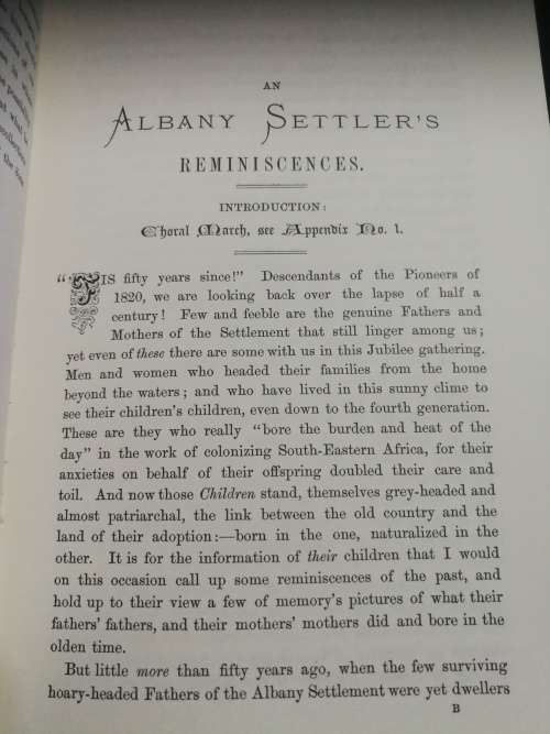 THE REMINISCENCES of ALBANY SETTLER H H DUGMORE  Introduction and Notes by Grant Chistison settlers