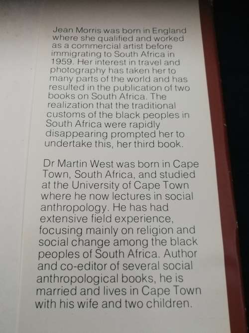 ABANTU An Introduction to the Black People of SOUTH AFRICA MARTIN WEST JEAN MORRIS