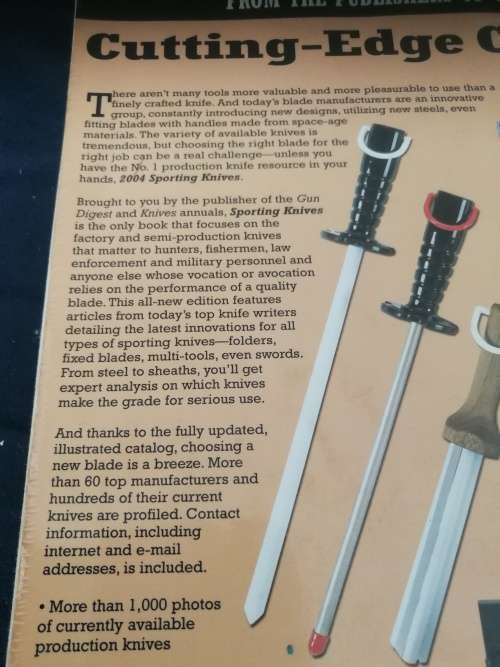 2004 SPORTING KNIVES edited by JOE KERTZMAN  Comprehensive coverage of commercial sporting knives