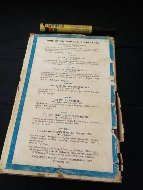 The CULT of the BUDGERIGAR  , W WATMOUGH PLUS ANOTHER Book  ( Budgies  Caged Birds