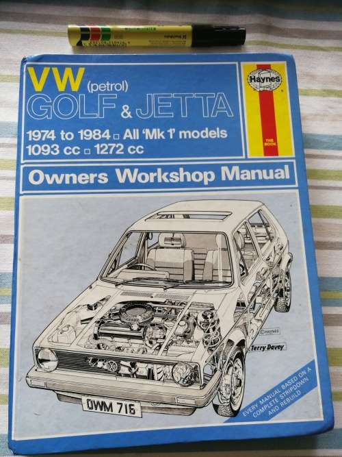 VW ( PETROL ) GOLF and JETTA 1974 to 1984 All Mk1 models 1093cc 1272cc Owners Workshop Manual HAYNES